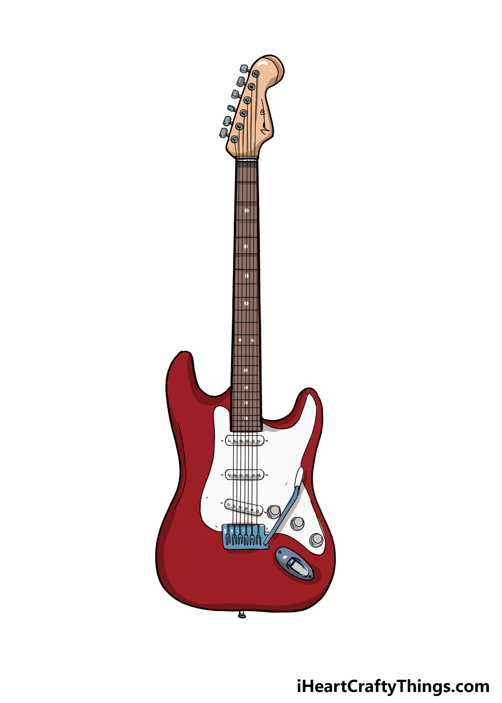 how to draw a electric guitar