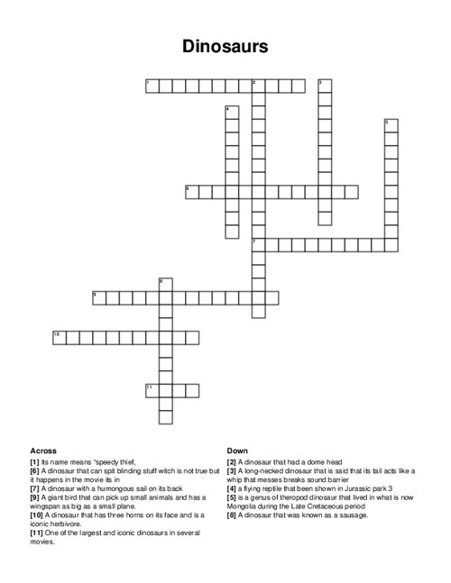 apatosaurus crossword