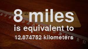 8miles to km