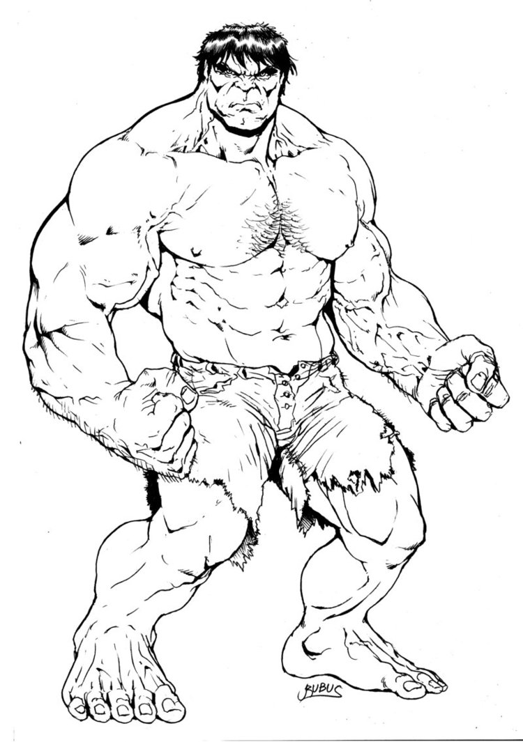 imprimir hulk para colorear