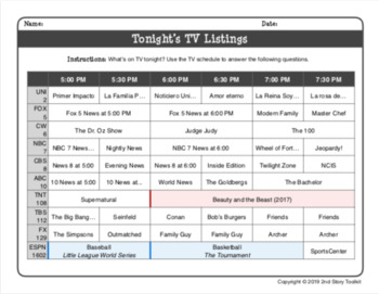 tv guide tonight schedule