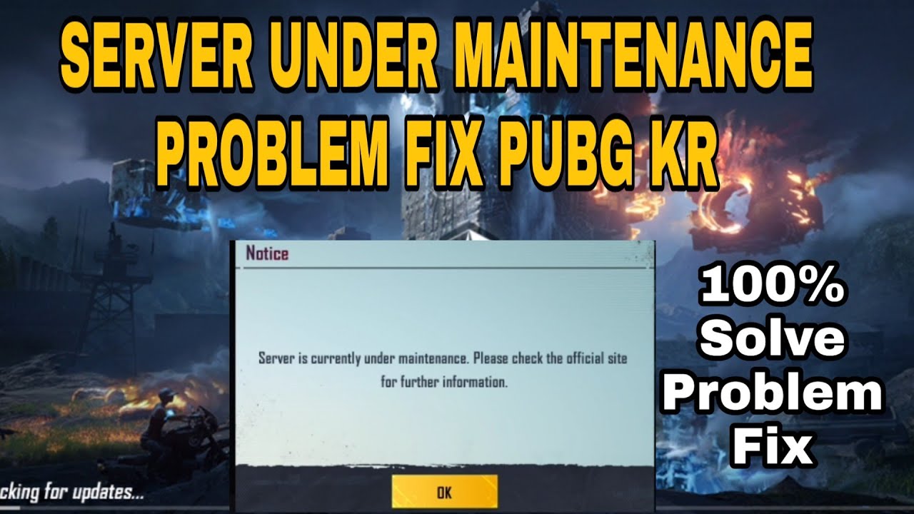 server maintenance pubg