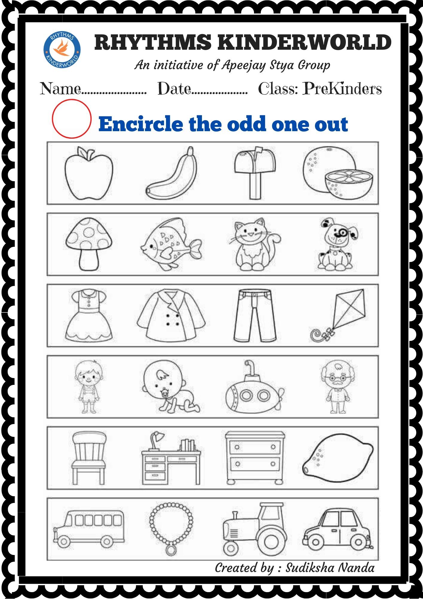 odd one out circle triangle square hexagon