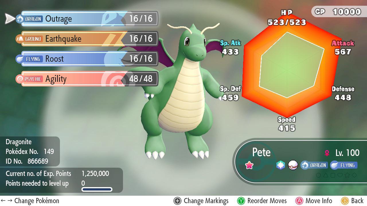 pokemon lets go dragonite best moveset