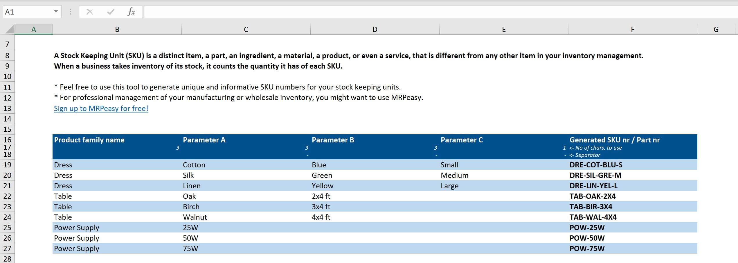 sku generator