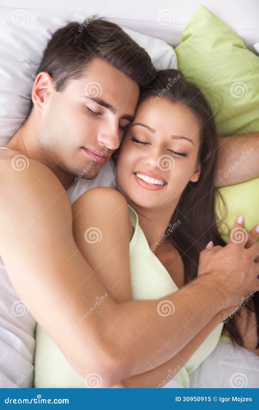 sleeping couple hug pic