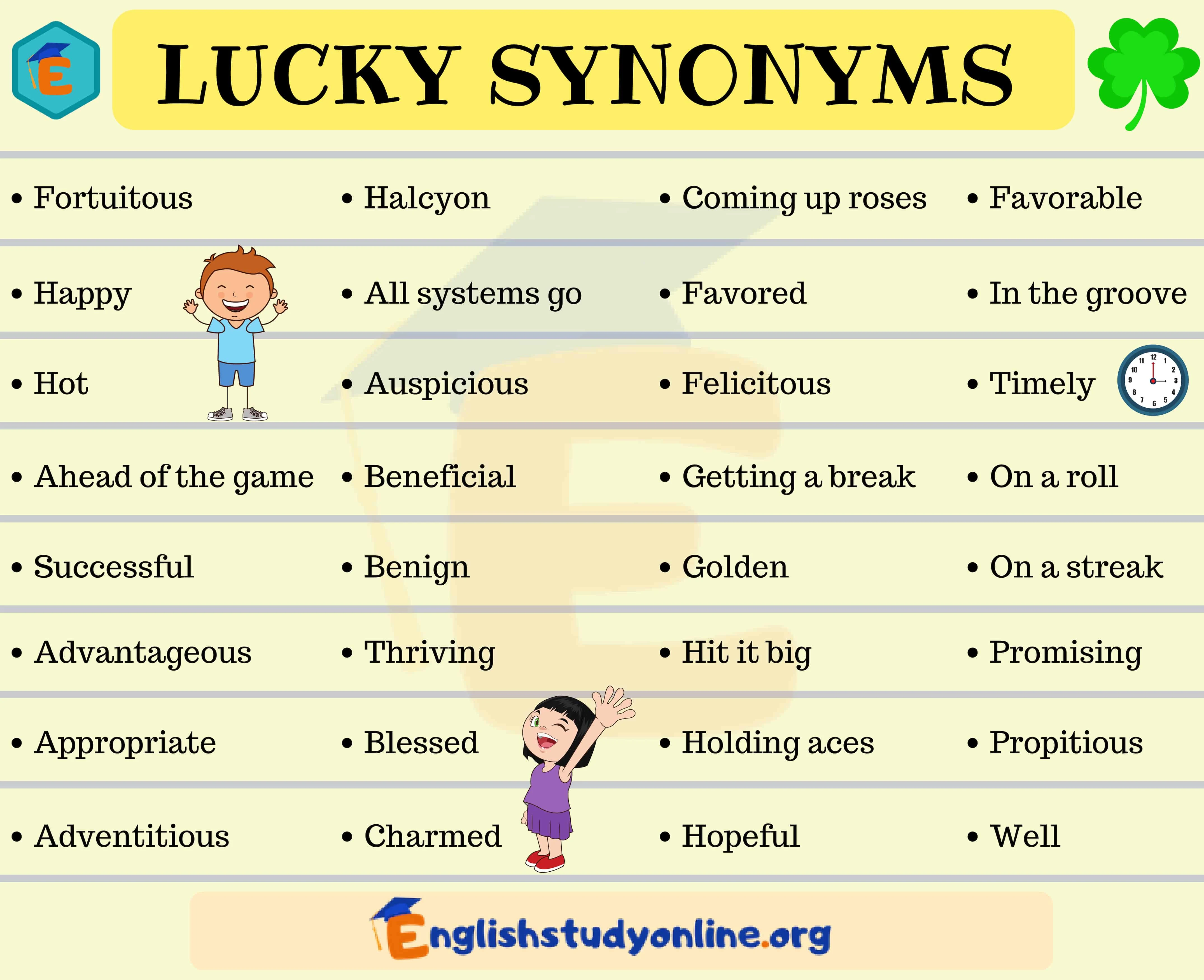 luck synonyms in english