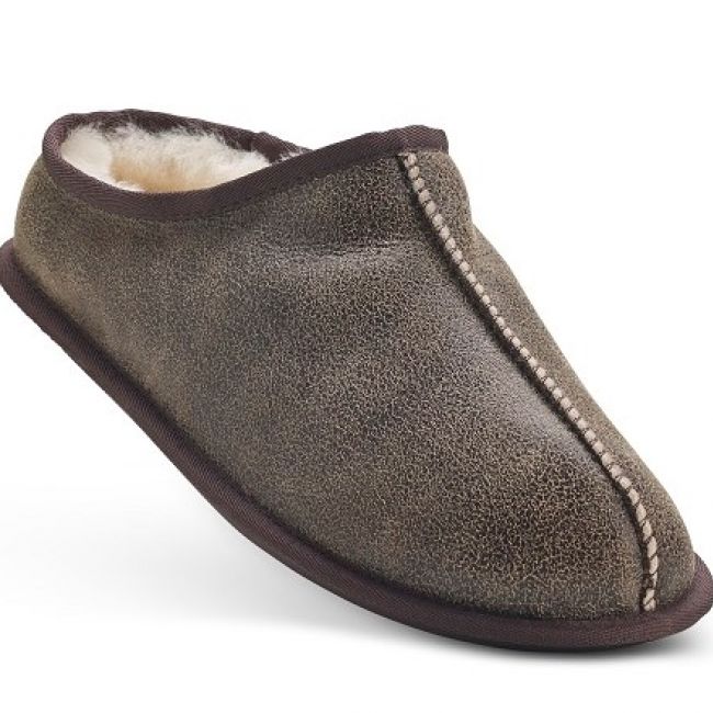 mens sheepskin mules