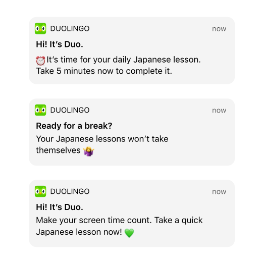 does duolingo actually threaten you