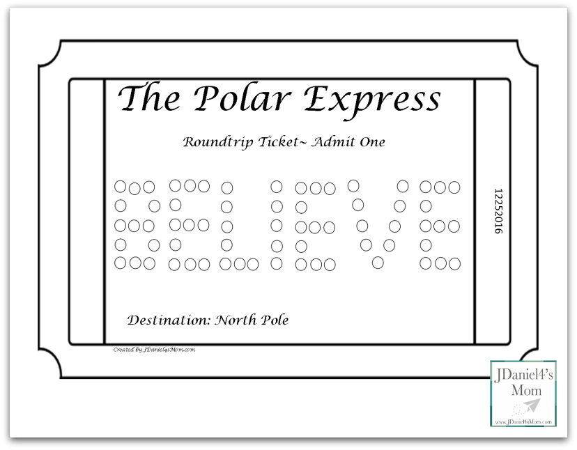 polar express ticket coloring page