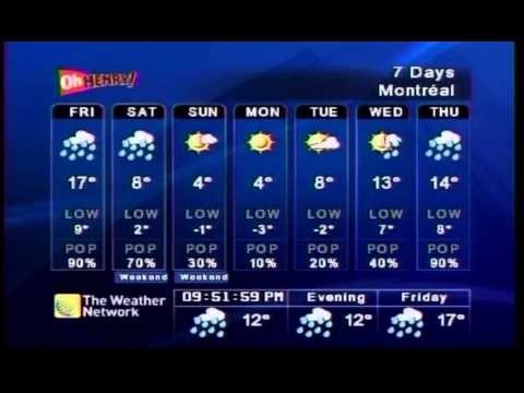 the weather network montreal