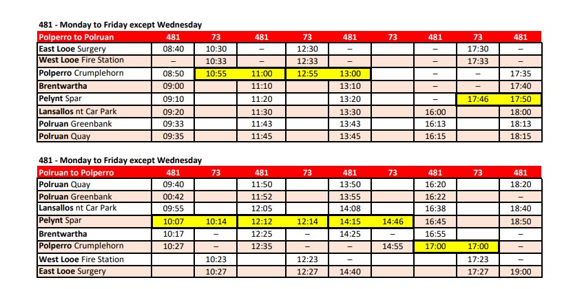 bus times liskeard to plymouth