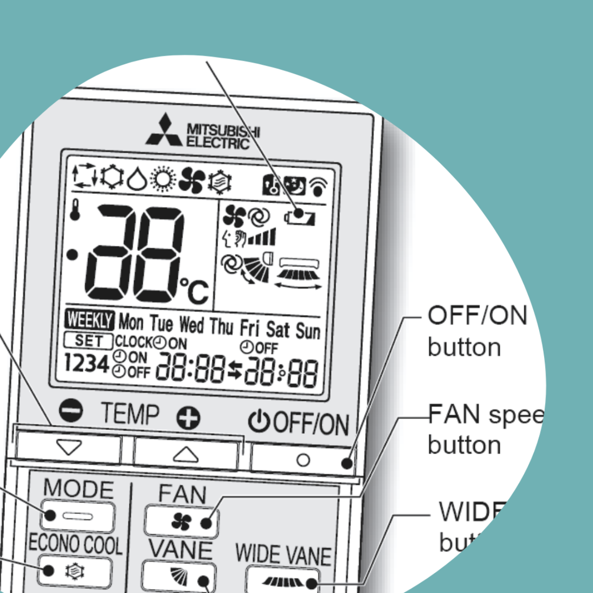 mitsubishi electric mr slim remote control manual