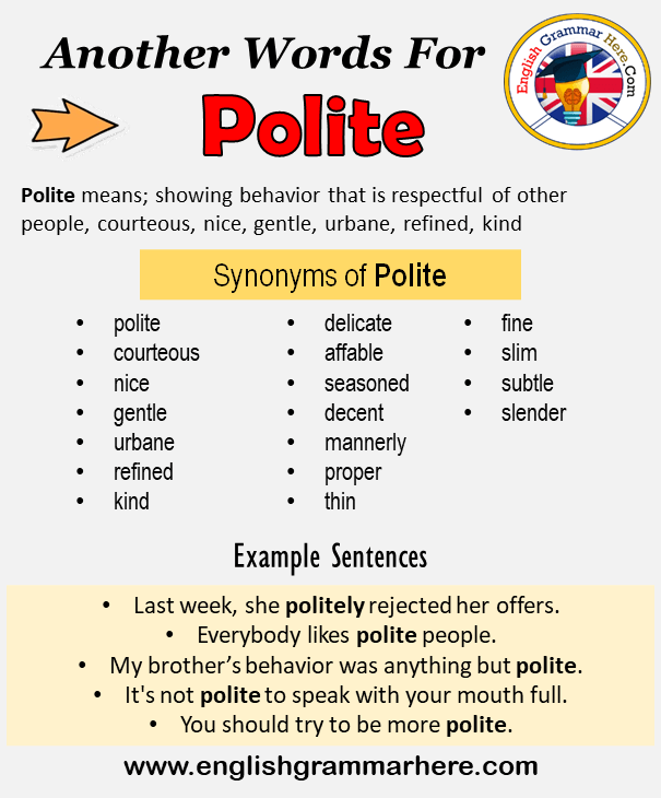 synonym for polite