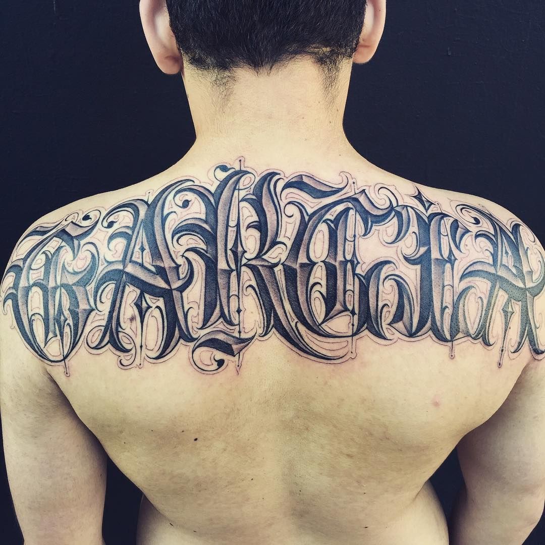 garcia tattoo lettering