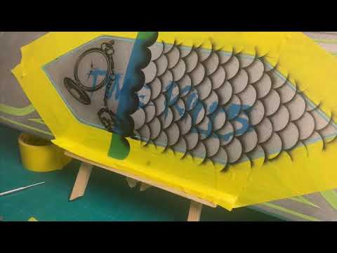 fish scale airbrush stencil