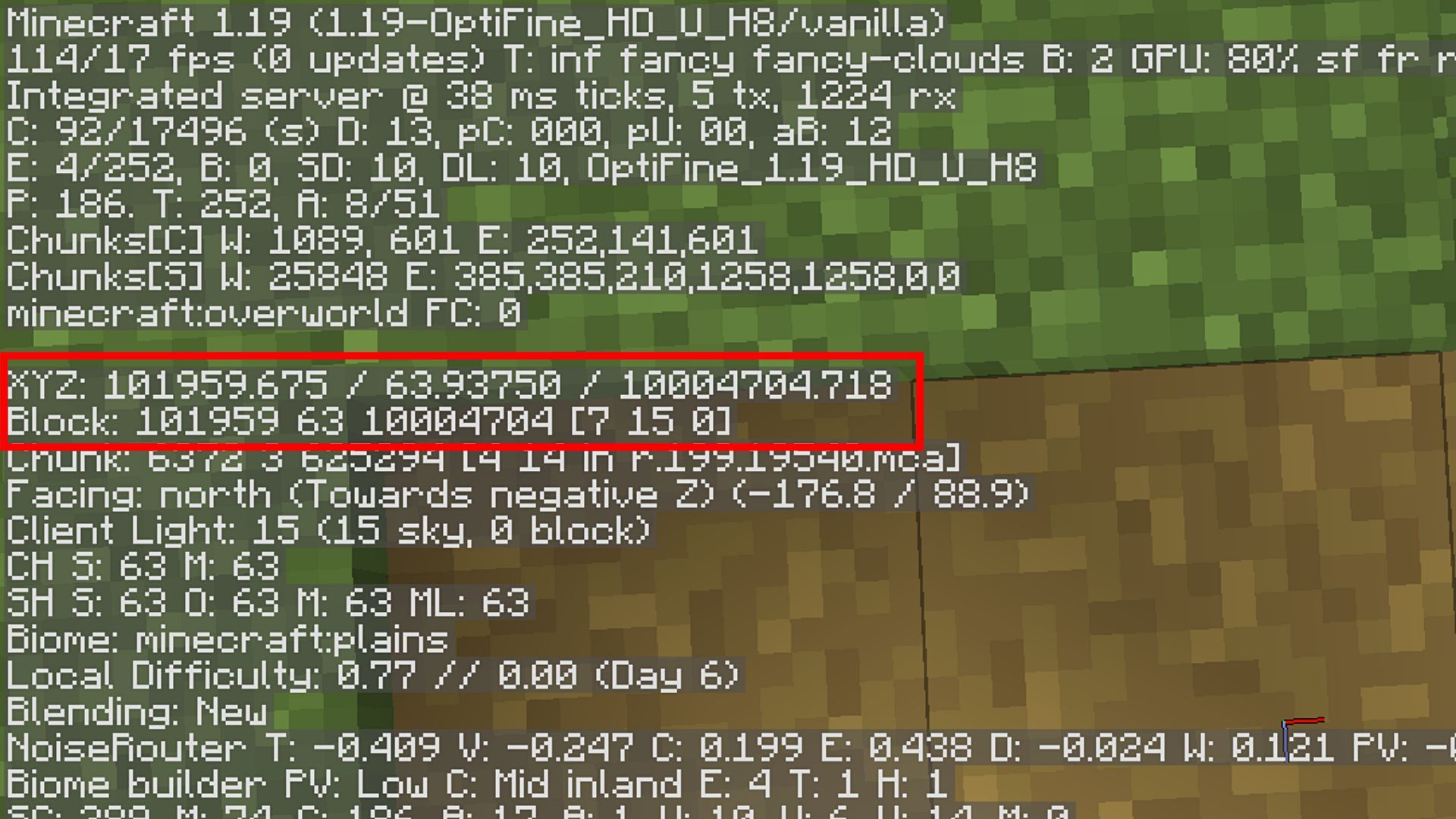 how do i see my coordinates in minecraft java