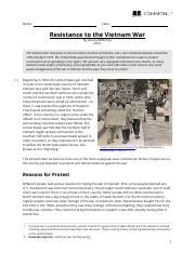 introduction to the vietnam war commonlit answer key