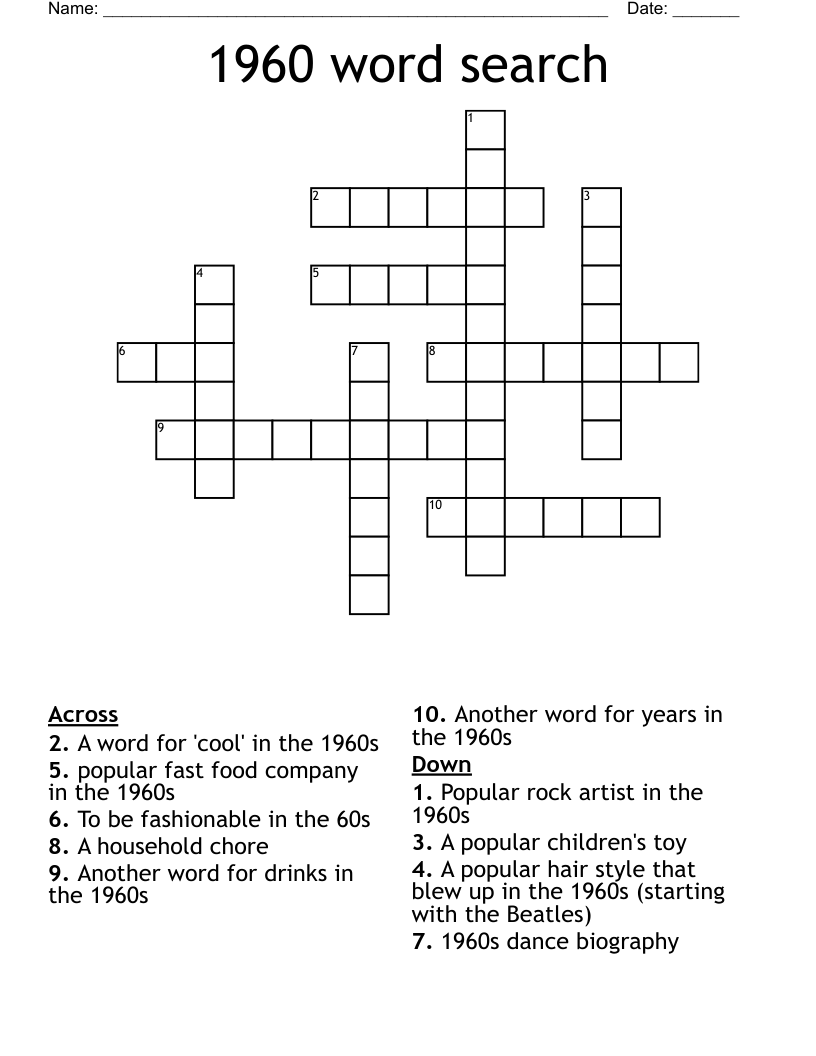 1960s dance crossword clue