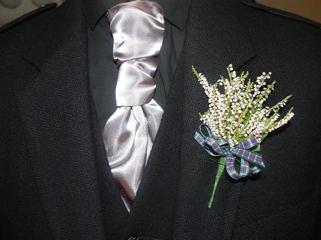 heather buttonhole