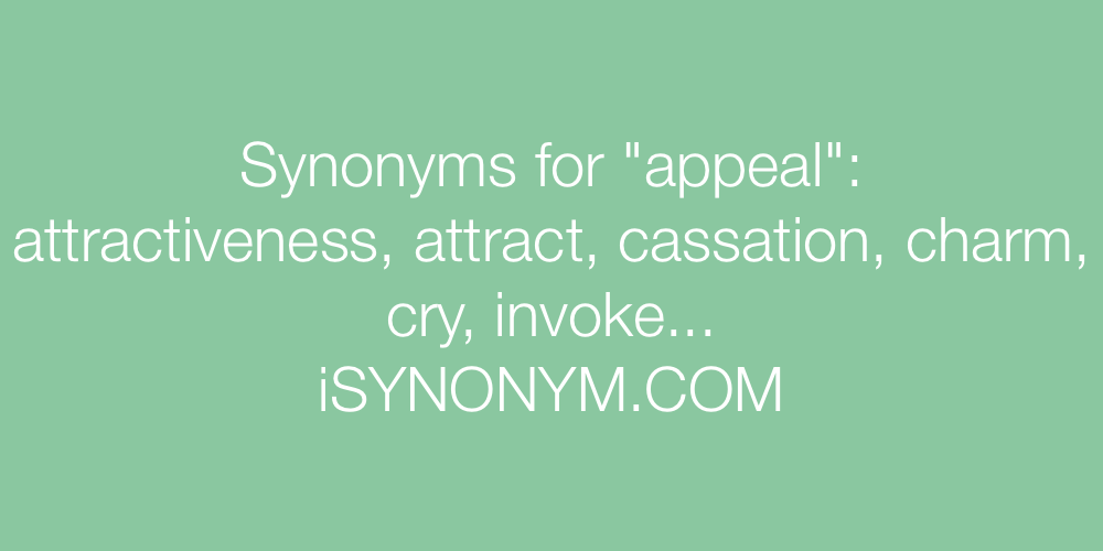 appeal synonym