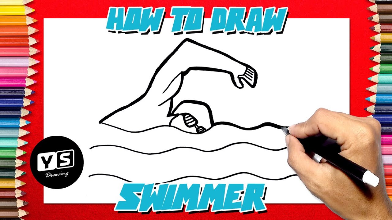 easy swimming drawing