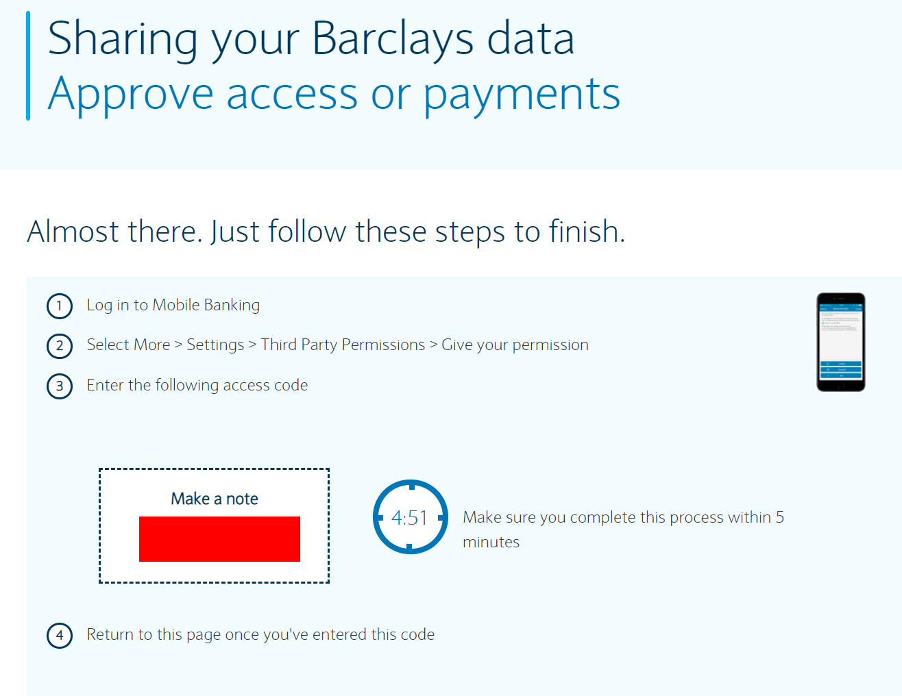 how to get 8 digit activation code for barclays app