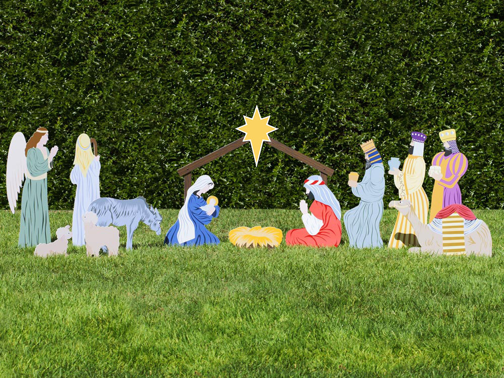 outdoor nativity scene