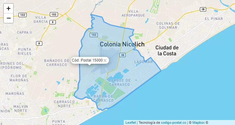 codigo postal ciudad de la costa