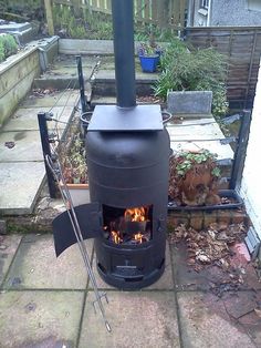 gas bottle wood burning stove