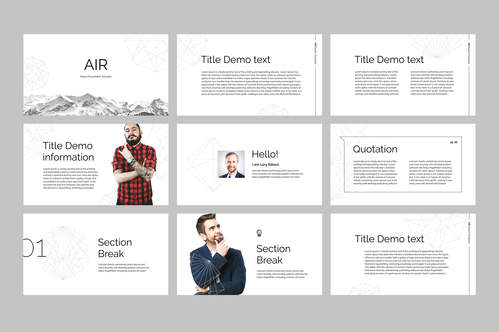 air minimal powerpoint template