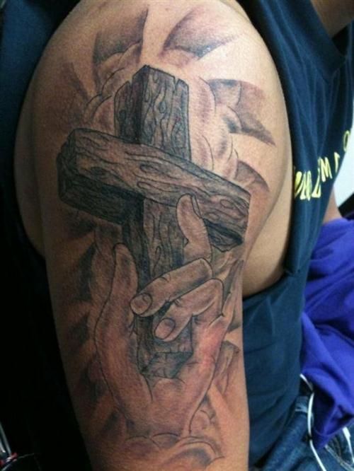 cross tattoo designs on arm