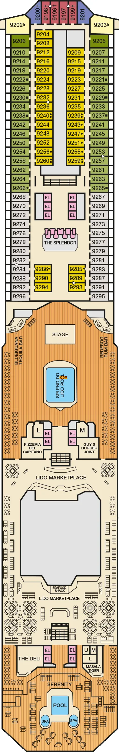 carnival splendor deck map