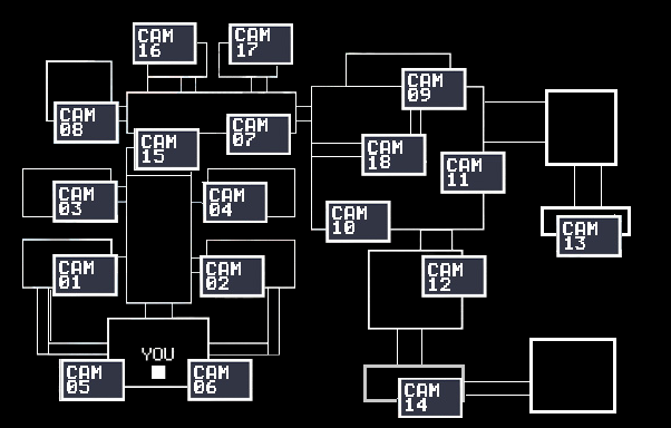 five nights at freddys camera map