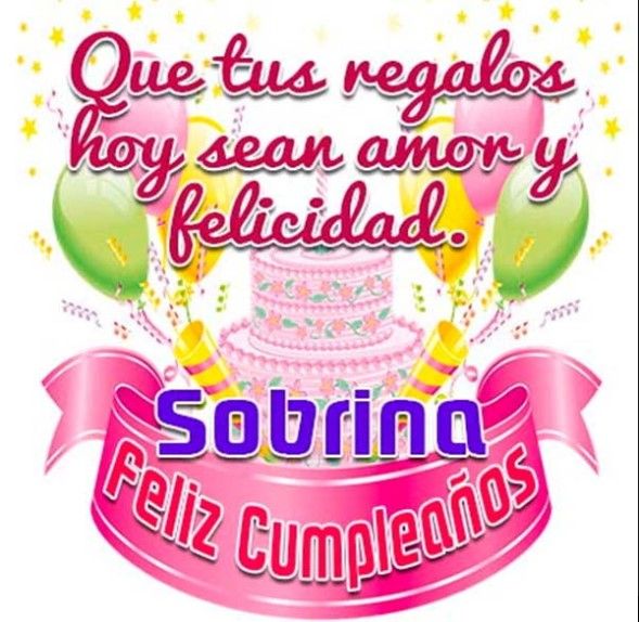 muchas felicidades sobrina