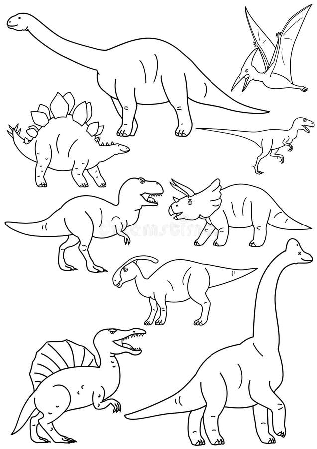 dinosaur line drawing