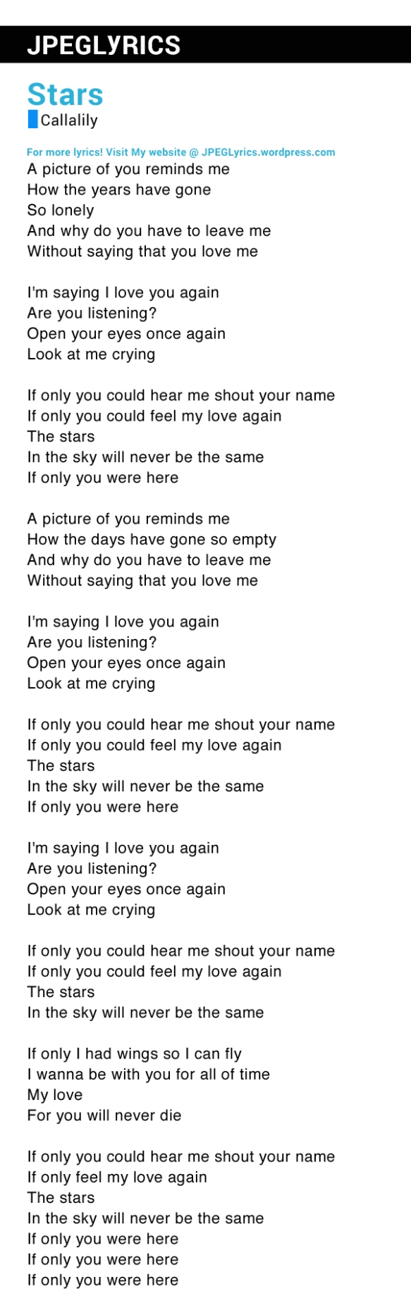 in the stars lyrics