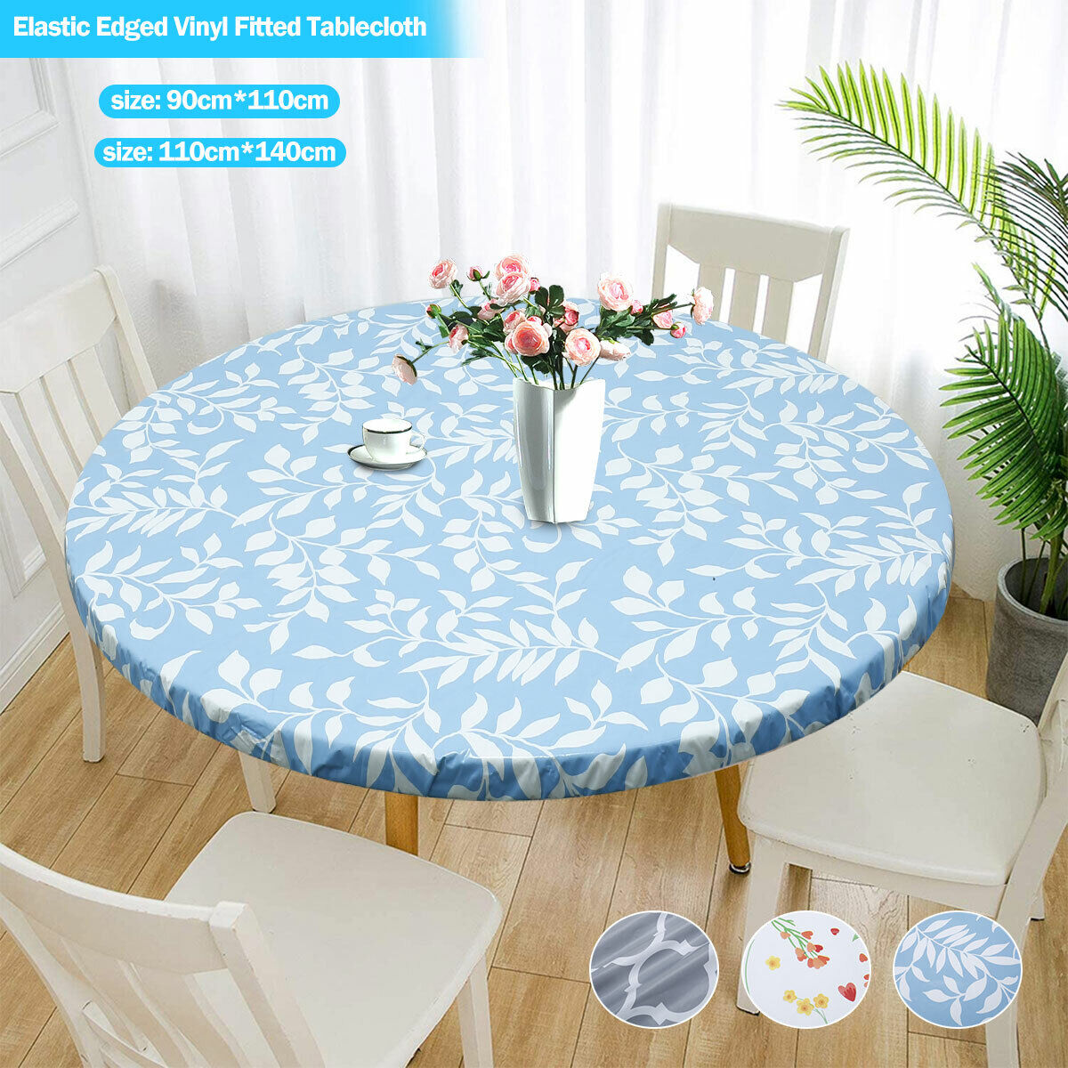 plastic round tablecloths with elastic