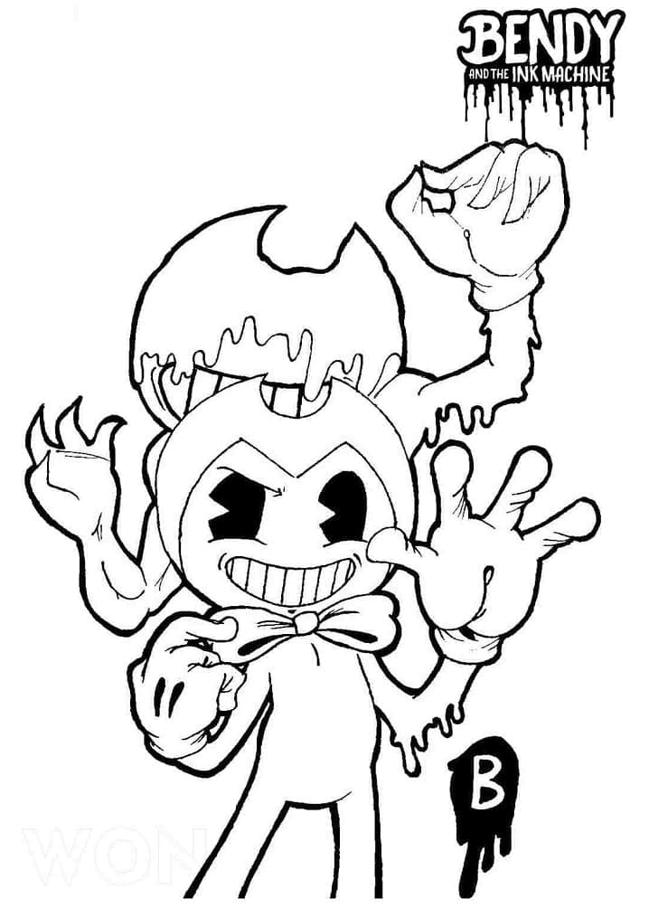 bendy coloring pages printable