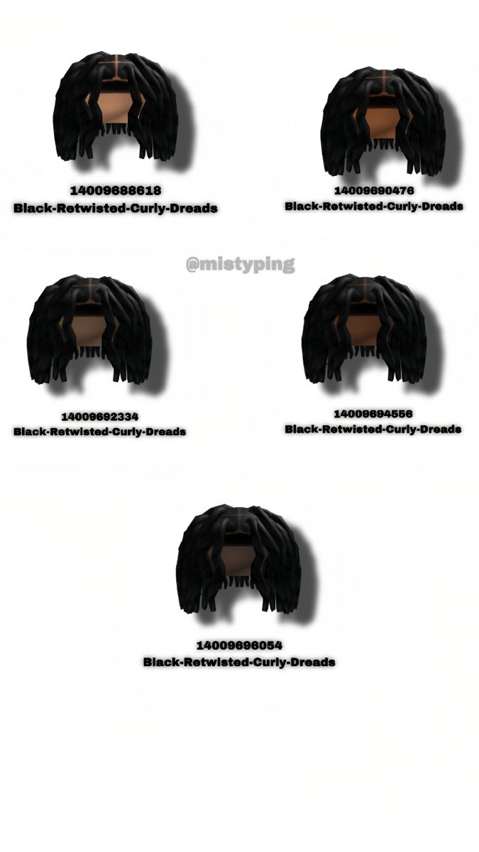 roblox dreads hair code