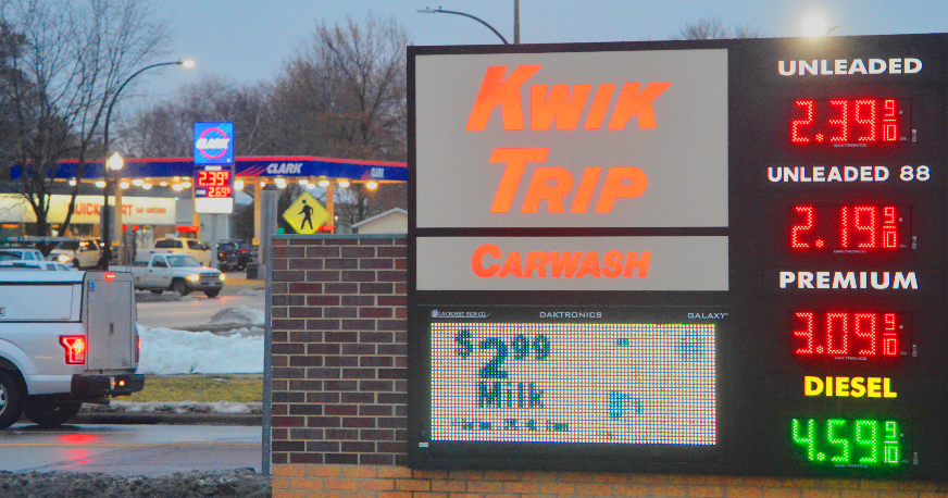 gas prices st peter mn