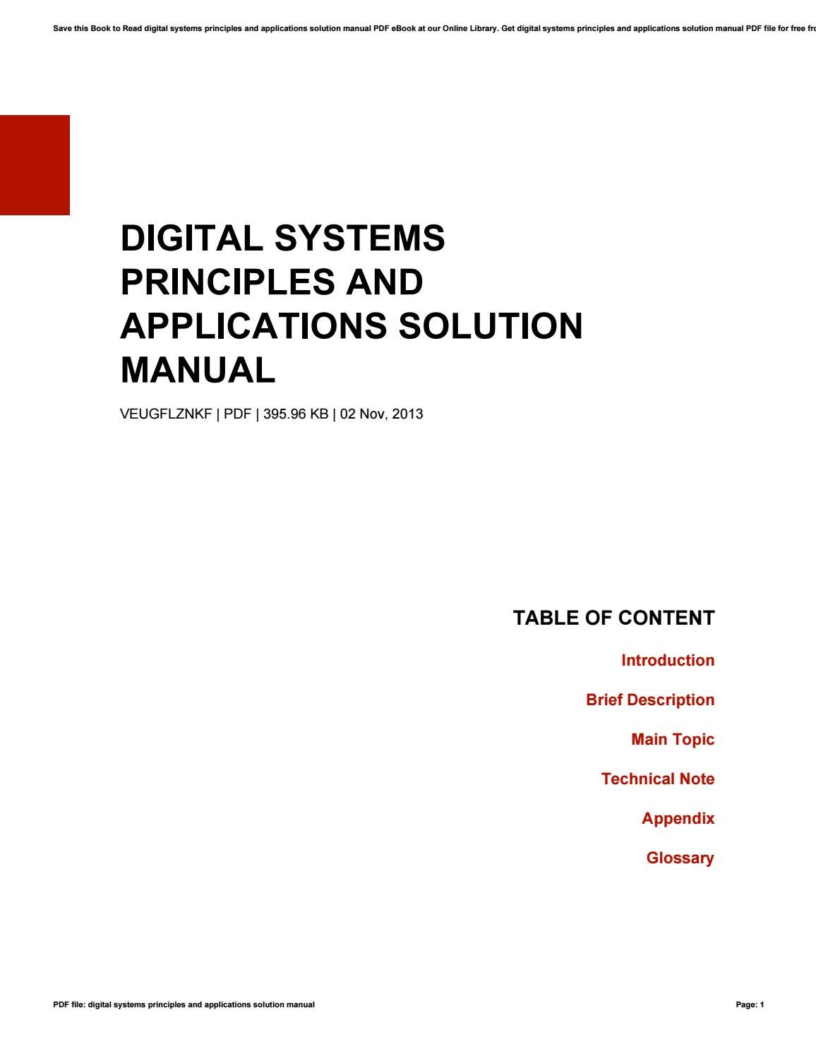 digital systems 12th edition answers