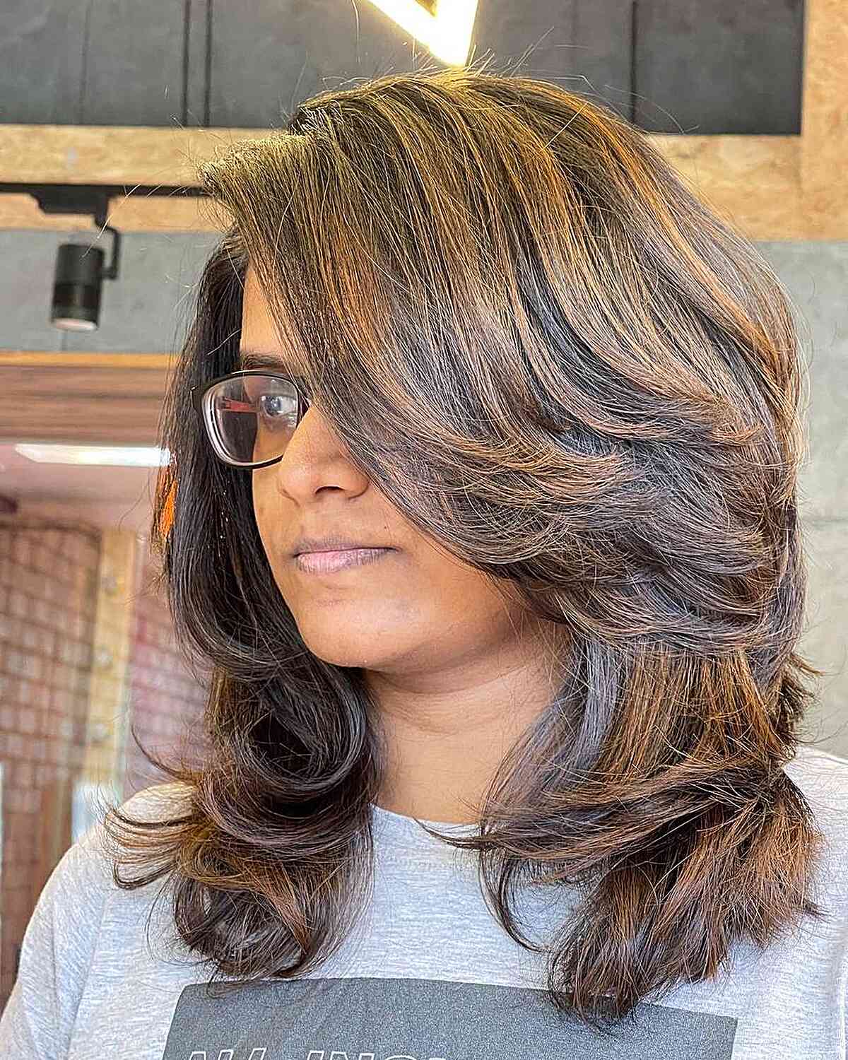 thick mid length hairstyles