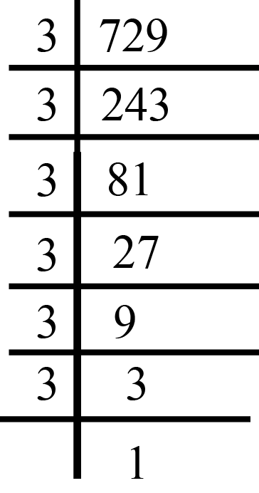 prime factorization of 729