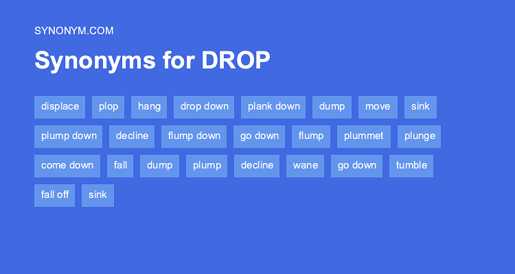 synonyms for dropped