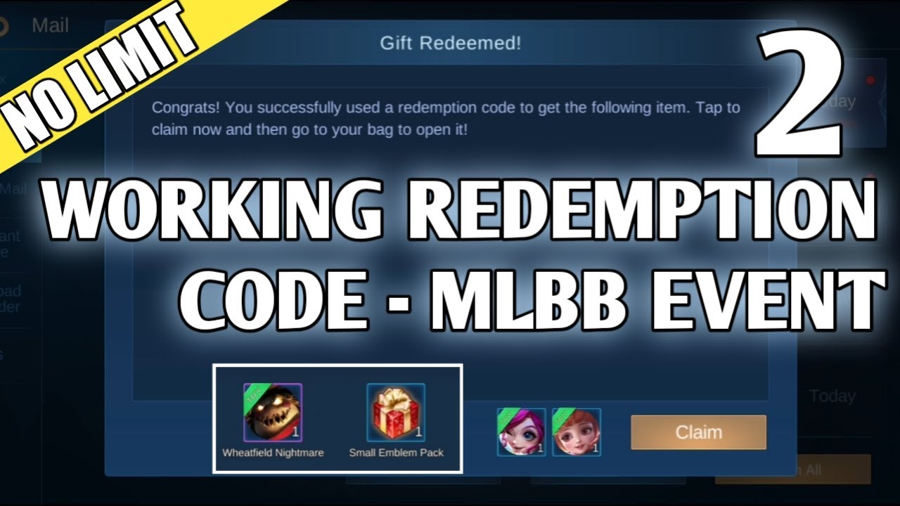 mobile legends redeem code no limit