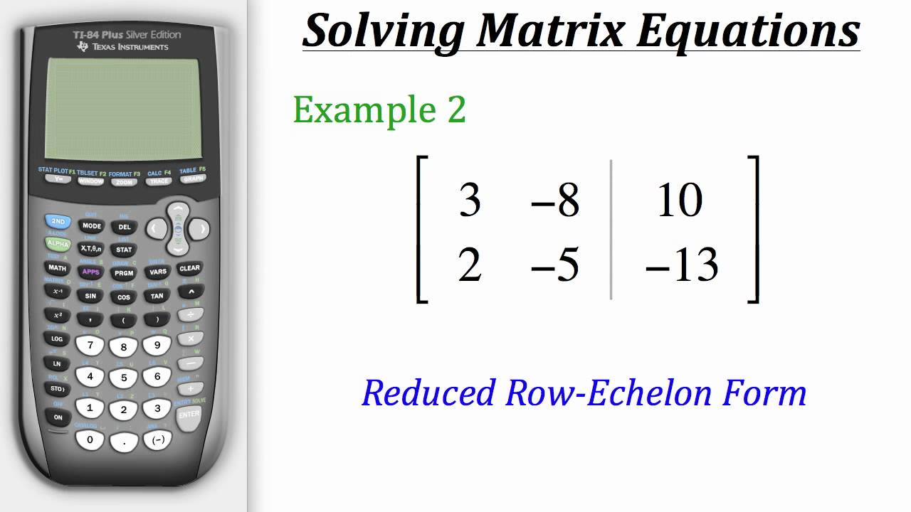 equation to matrix calculator