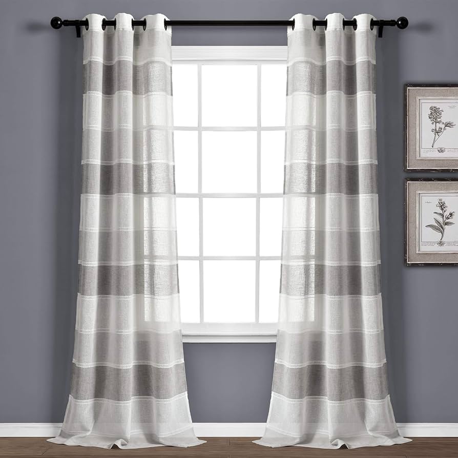 gray textured curtains