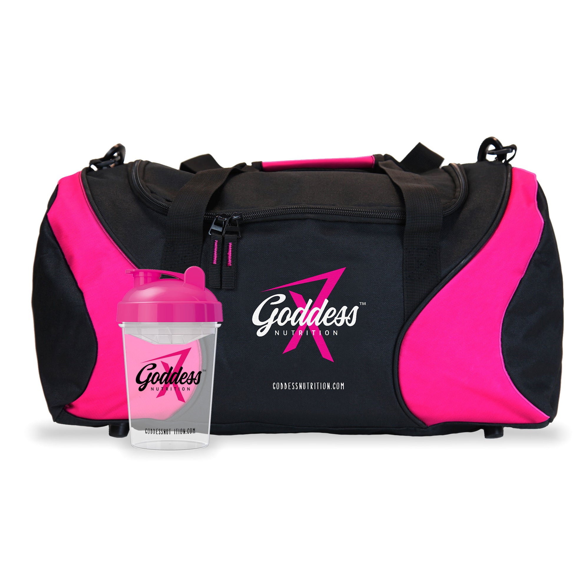 gym bag and shaker combo