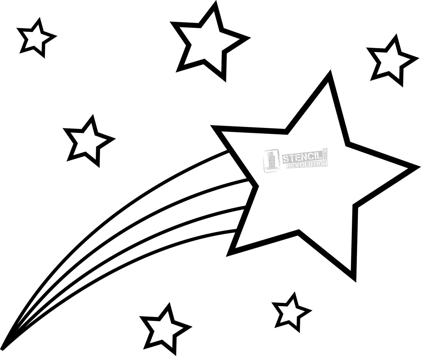 shooting star outline